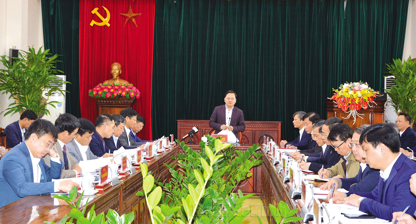 Bí thư Tỉnh ủy Nguyễn Anh Tuấn làm việc với thành phố Bắc Ninh về công tác GPMB dự án cầu Như Nguyệt